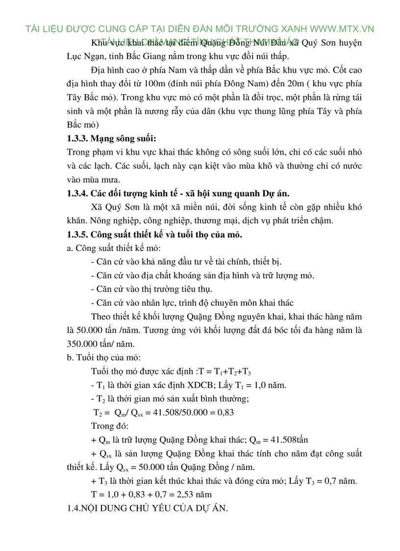 image for page Đánh giá tác động môi trường dự án Khai thác Quặng Đồng tại Núi Đẩu xã Quý Sơn huyện Lục Ngạn tỉnh Bắc Giang