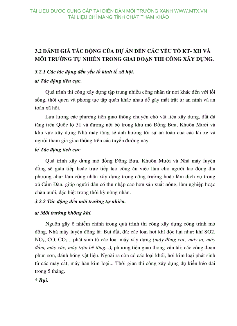 image for page ĐTM dự án khai thác mỏ đồng Cẩm Đàn và xây dựng nhà máy luyện đồng tại xã Cẩm Đàn huyện Sơn Động Bắc Giang
