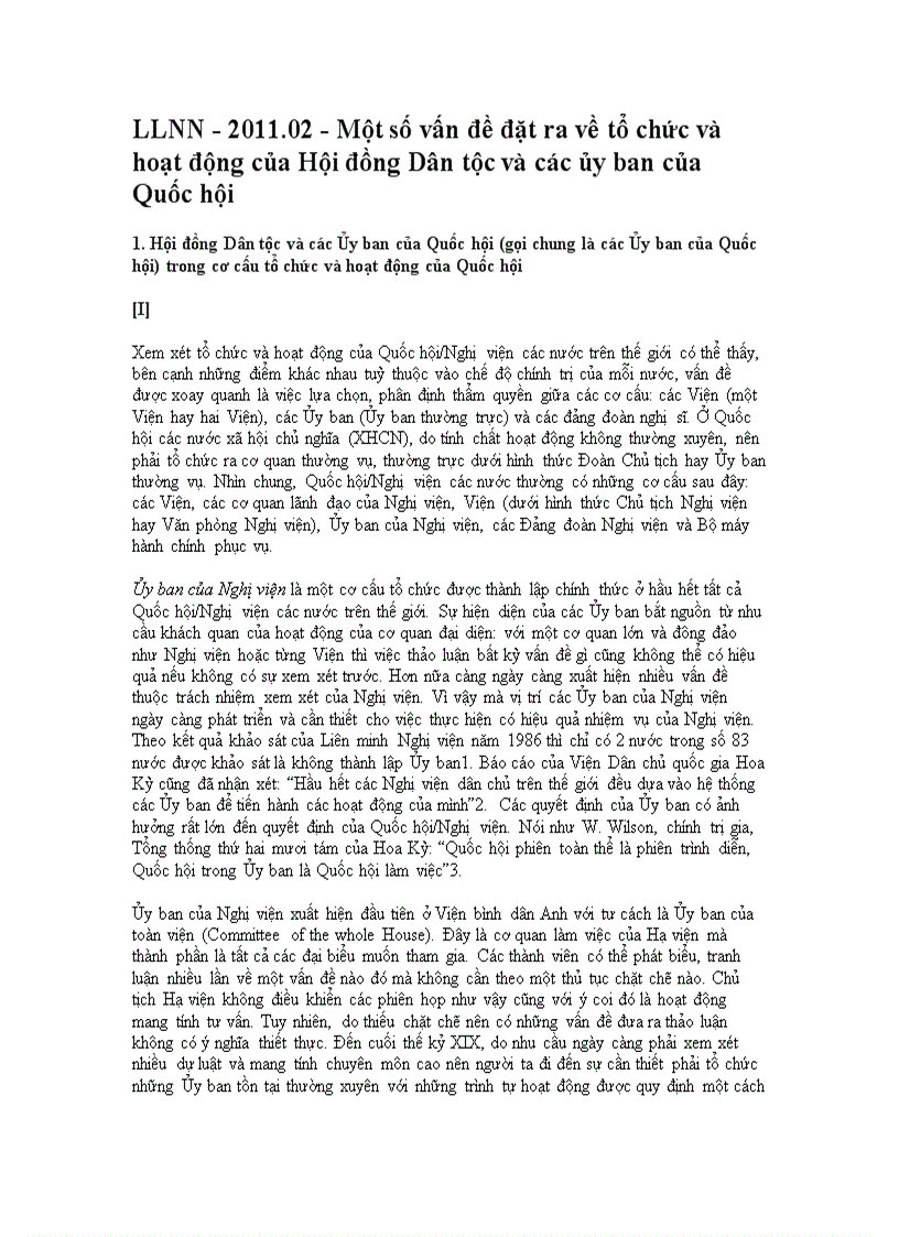 image for page Một số vấn đề đặt ra về tổ chức và hoạt động của Hội đồng Dân tộc và các ủy ban của Quốc hội