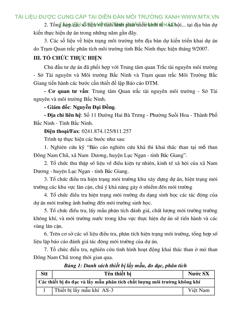 image for page ĐTM dự án đầu tư khai thác mỏ than Đông Nam Chũ xã Nam Dương huyện Lục Ngạn Bắc Giang