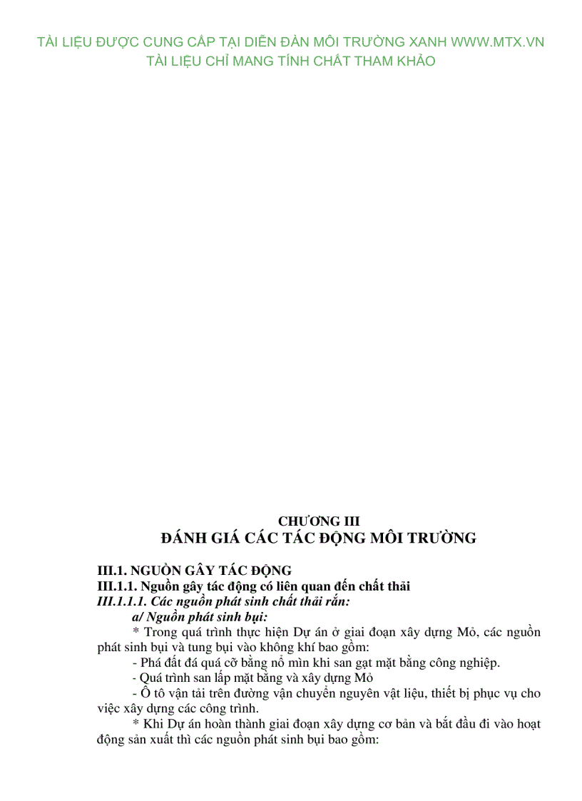 image for page Dự án khai thác đá làm vật liệu xây dựng huyện Lục Nam Bắc Giang