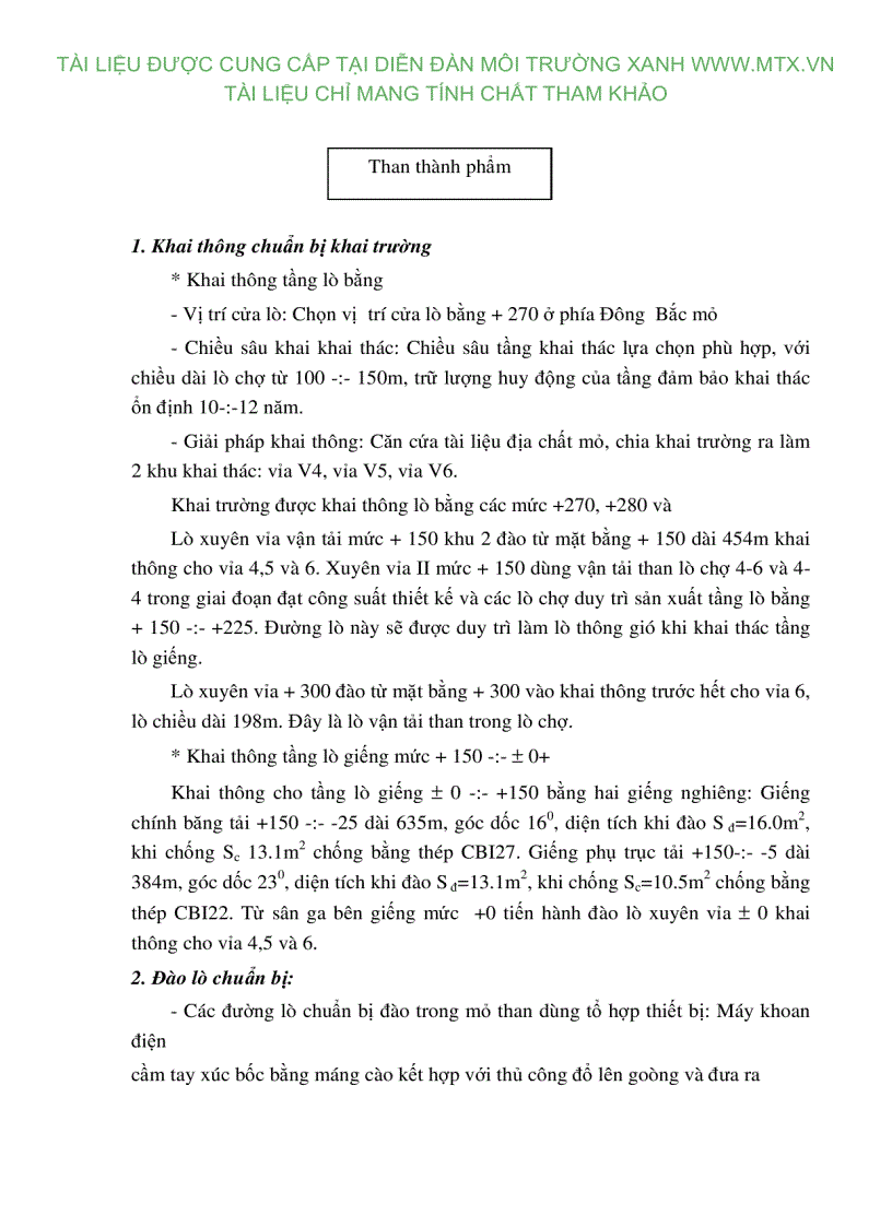 image for page Đánh giá tác động môi trường Dự án khai thác than tại khu vực III mỏ than Nước Vàng