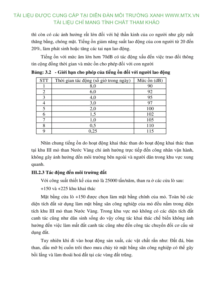 image for page Đánh giá tác động môi trường Dự án khai thác than tại khu vực III mỏ than Nước Vàng