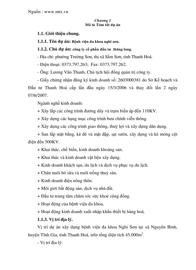 image for page Báo cáo đánh giá tác động môi trường dự án đầu tư xây dựng bệnh viện đa khoa Nghi Sơn Thanh Hóa