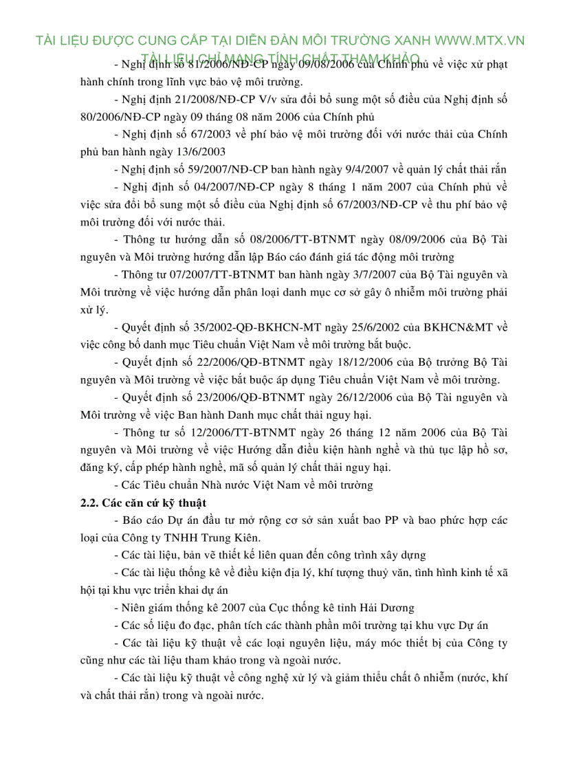 image for page Báo cáo ĐTM Dự án đầu tư mở rộng cơ sở sản xuất bao PP và bao phức hợp