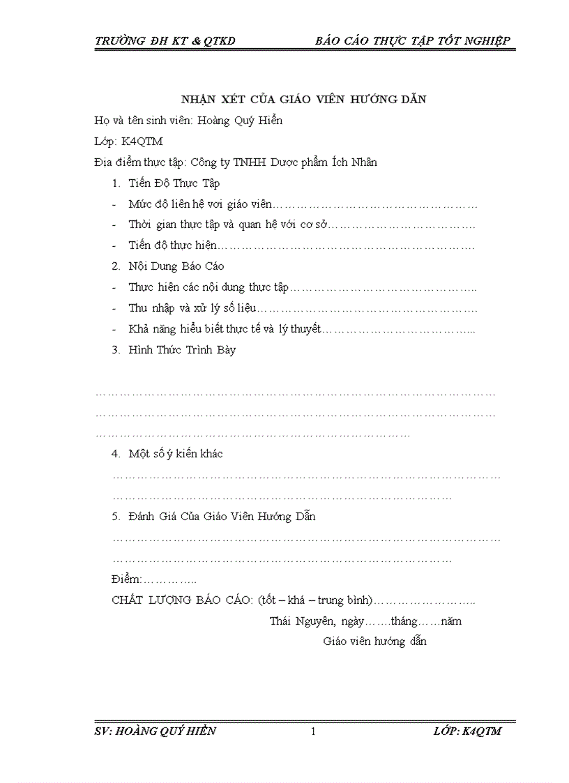 image for page Quản trị Marketing báo cáo thực tập 2011 công ty TNHH Dược phẩm Ích Nhân