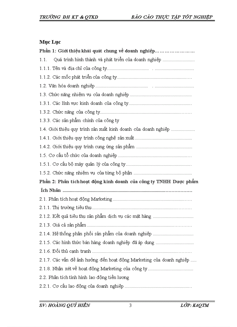 image for page Quản trị Marketing báo cáo thực tập 2011 công ty TNHH Dược phẩm Ích Nhân