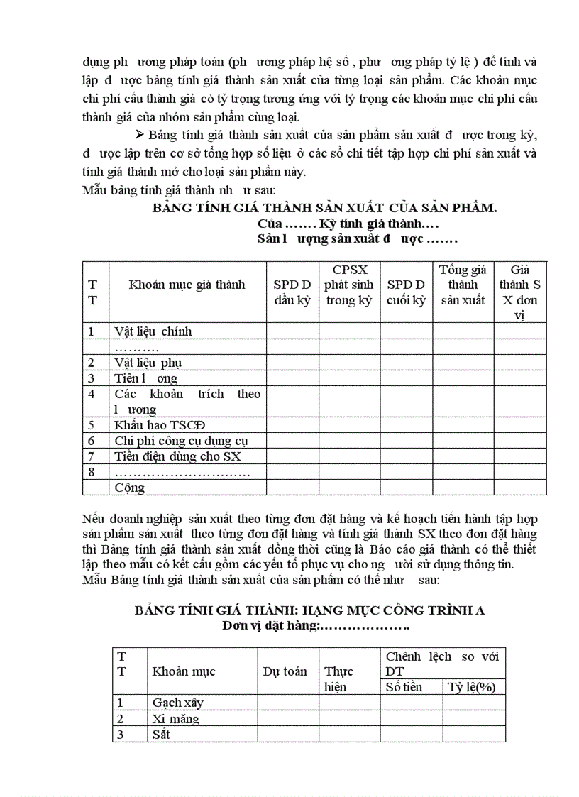 image for page Tính giá thành sản xuất của sản phẩm sản xuất