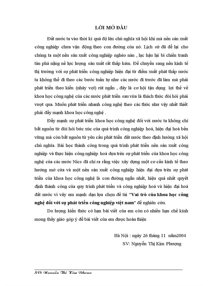 image for page Vai trò của khoa học công nghệ đối với sự phát triển công nghiệp việt nam