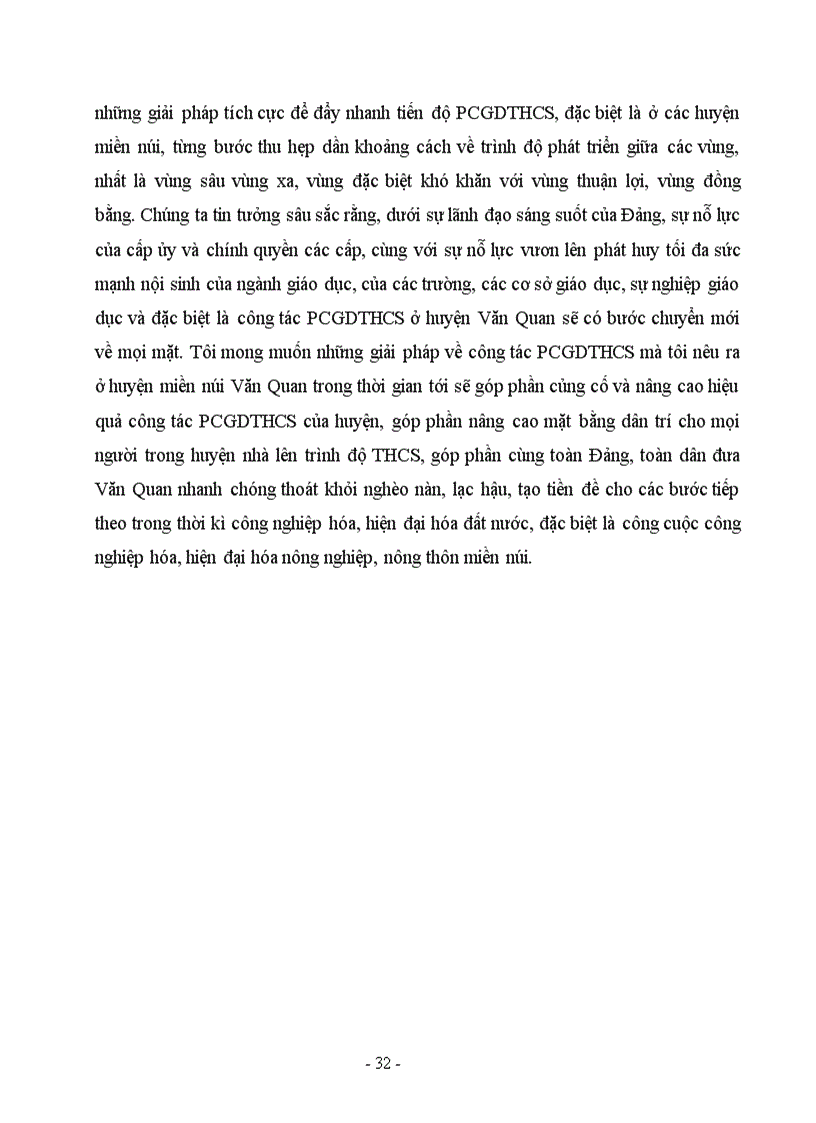 image for page Giáo dục trung học cơ sở tại địa bàn huyện Văn Quan tỉnh Lạng Sơn Hiện trạng và giải pháp
