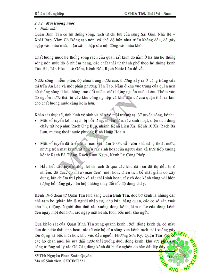 image for page Bước đầu áp dụng hệ thống quản lý tích hợp tiêu chuẩn ISO 9001 2000 và ISO 14001 2004 vào công tác quản lý môi trường tại Quận Bình Tân