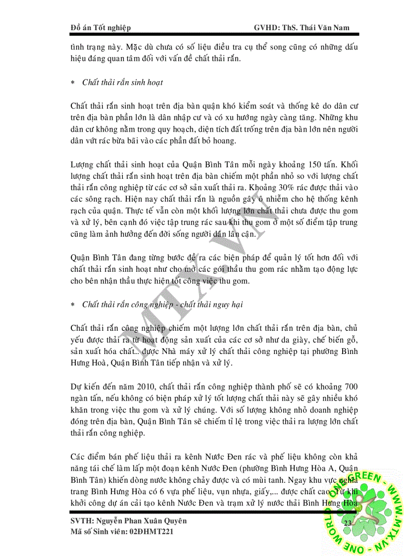 image for page Bước đầu áp dụng hệ thống quản lý tích hợp tiêu chuẩn ISO 9001 2000 và ISO 14001 2004 vào công tác quản lý môi trường tại Quận Bình Tân