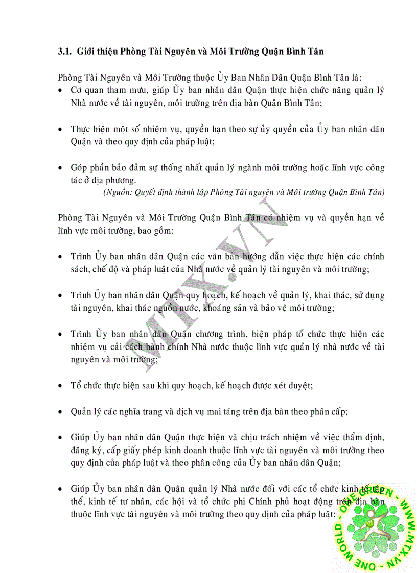 image for page Bước đầu áp dụng hệ thống quản lý tích hợp tiêu chuẩn ISO 9001 2000 và ISO 14001 2004 vào công tác quản lý môi trường tại Quận Bình Tân