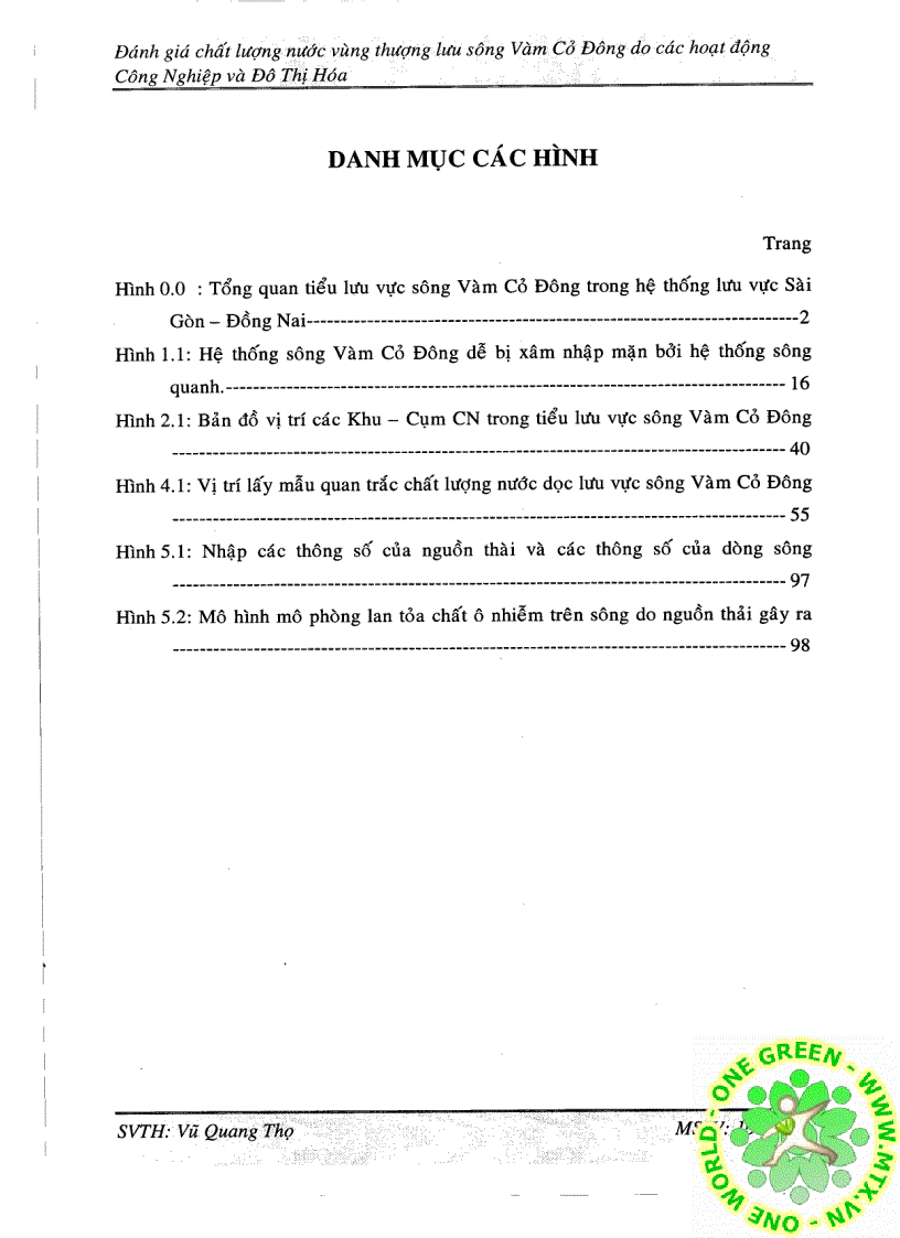 image for page Đánh giá chất lượng nước vùng thượng lưu sông Vàm cỏ do tác động công nghiệp hóa và hiện đại hóa