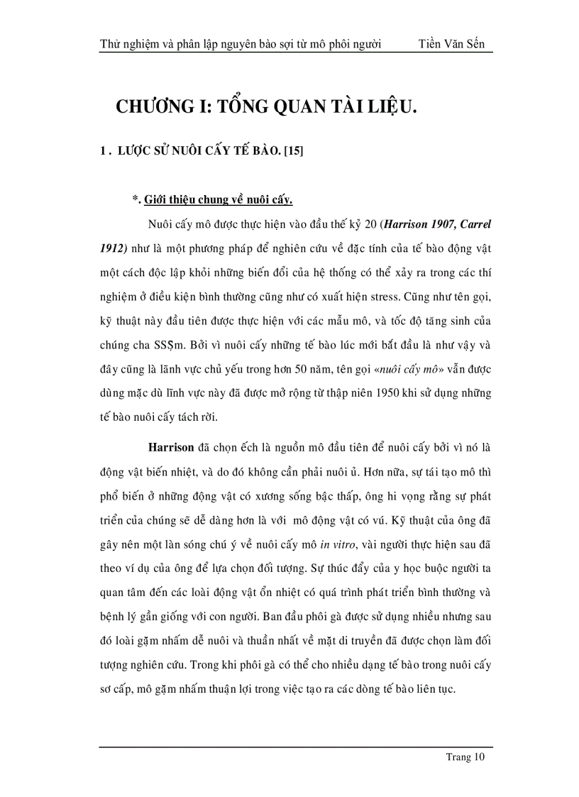 image for page Thử nghiệm phân lập và tạo dòng nguyên bào sợi từ mô phôi thai người