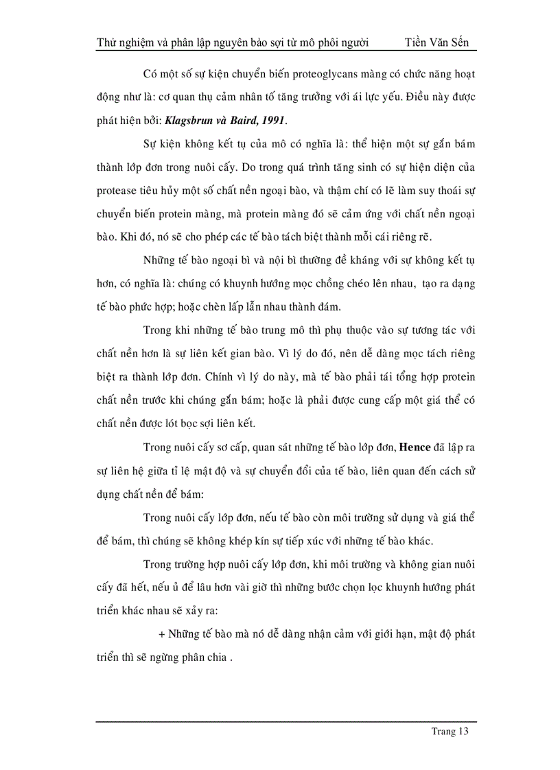 image for page Thử nghiệm phân lập và tạo dòng nguyên bào sợi từ mô phôi thai người