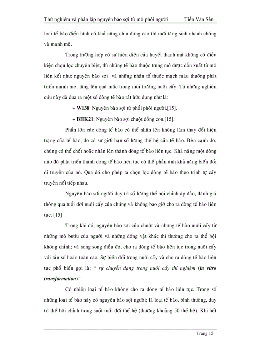 image for page Thử nghiệm phân lập và tạo dòng nguyên bào sợi từ mô phôi thai người