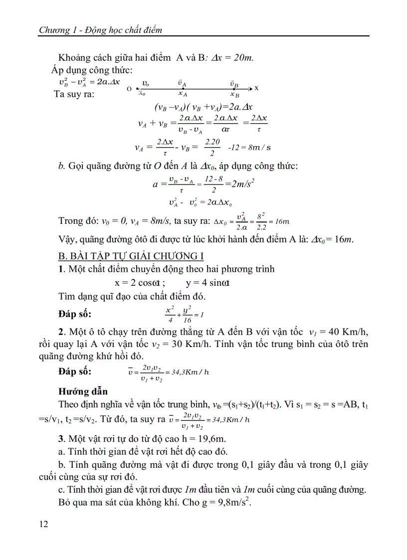 image for page Bài giảng bài tập sau mỗi chương Vật lí đại cương A1 Hoc viện Công nghệ Bưu chính Viễn thông