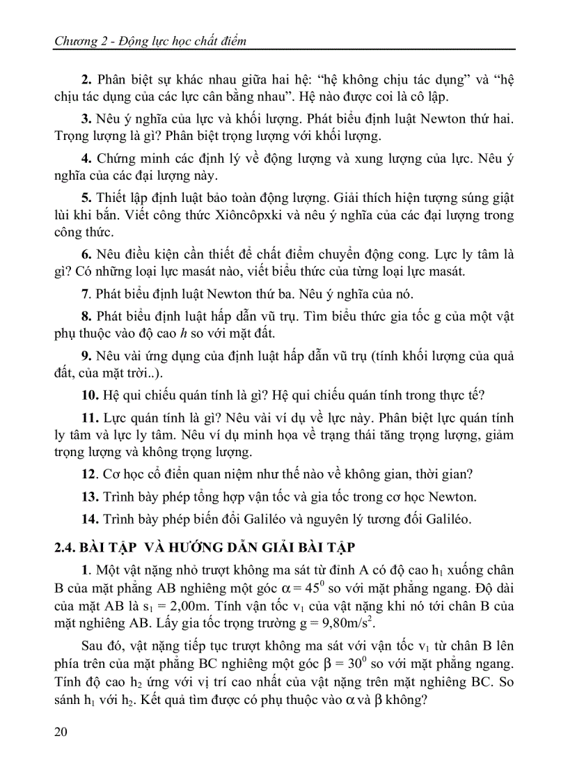 image for page Bài giảng bài tập sau mỗi chương Vật lí đại cương A1 Hoc viện Công nghệ Bưu chính Viễn thông