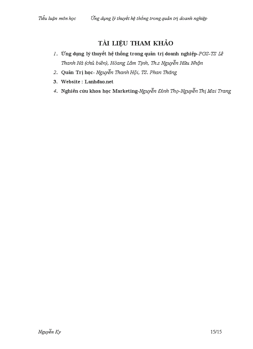 image for page Ứng dụng lý thuyết hệ thống trong quản trị doanh nghiệp vào hoạt động kinh doanh tại phòng kinh doanh của công ty cổ phần Hồng Lĩnh