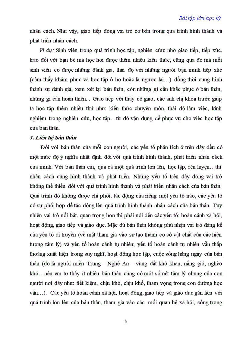 image for page Phân tích vai trò của các yếu tố đối với sự hình thành và phát triển nhân cách liên hệ thực tiễn
