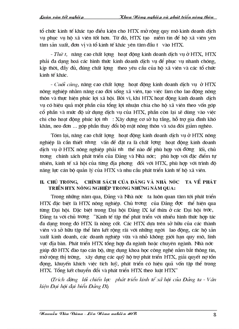 image for page Nâng cao chất lượng hoạt động kinh doanh dịch vụ ở HTX nông nghiệp sau chuyển đổi theo luật HTX trên địa bàn tỉnh Hà Tây
