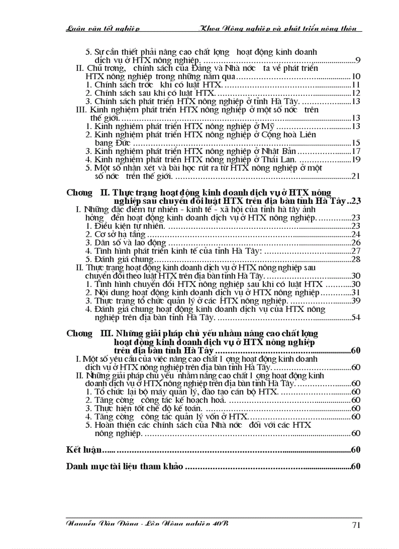 image for page Nâng cao chất lượng hoạt động kinh doanh dịch vụ ở HTX nông nghiệp sau chuyển đổi theo luật HTX trên địa bàn tỉnh Hà Tây