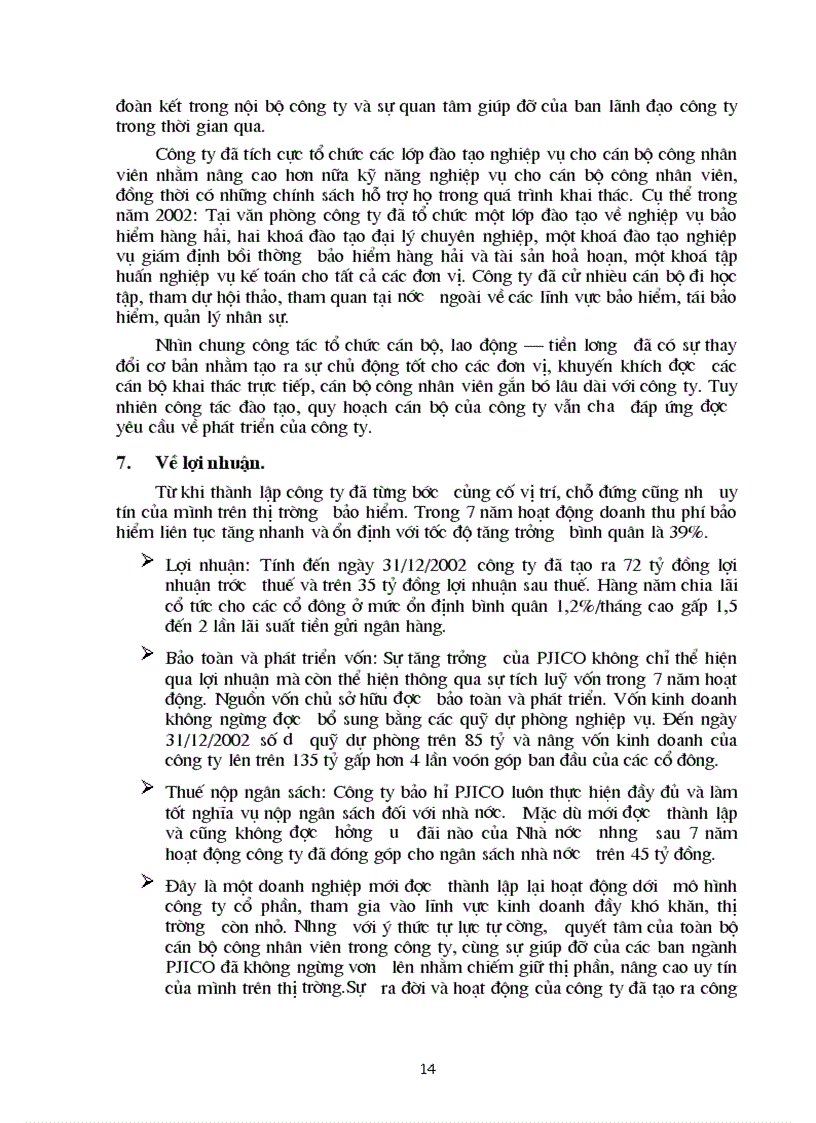 image for page Báo cáo thực tập tại công ty bảo hiểm PJICO