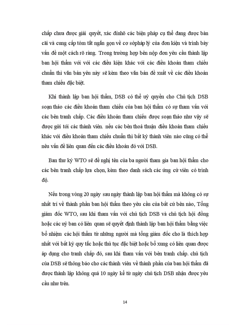 image for page Thoả ước giải quyết tranh chấp DSU và cơ chế giải quyết tranh chấp của WTO