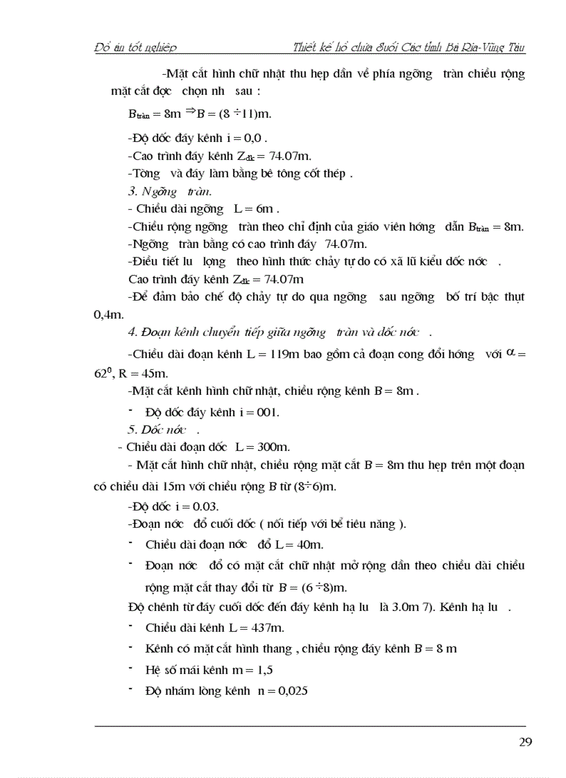 image for page Thiết kế hồ chứa Suối Các tỉnh Bà Rịa Vũng Tàu