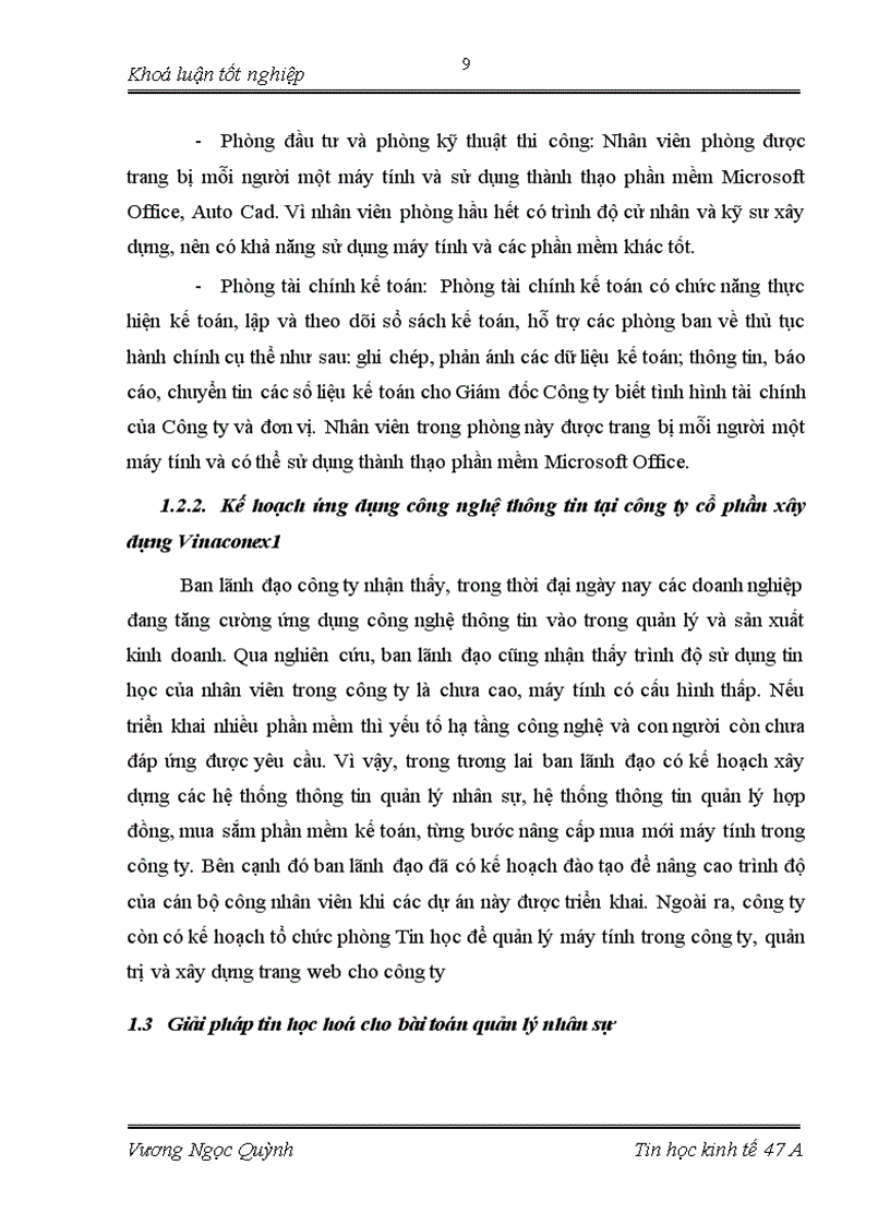 image for page Xây dựng hệ thống thông tin quản lý nhân sự tại công ty cổ phần xây dựng Vinaconex