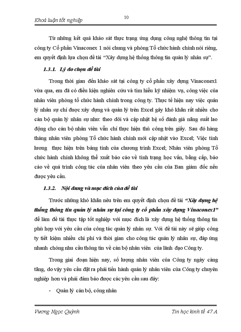 image for page Xây dựng hệ thống thông tin quản lý nhân sự tại công ty cổ phần xây dựng Vinaconex