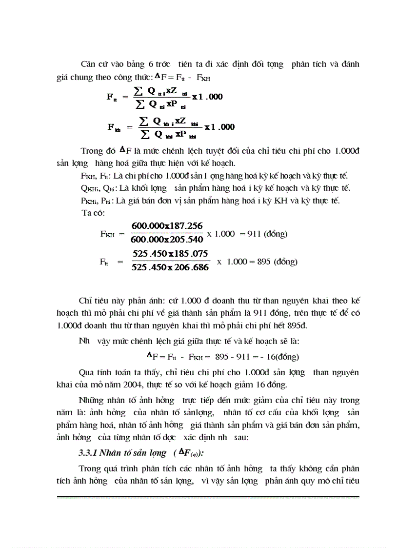 image for page Phân tích giá thành sản phẩm khai thác than nguyên khai mỏ than Vàng Danh