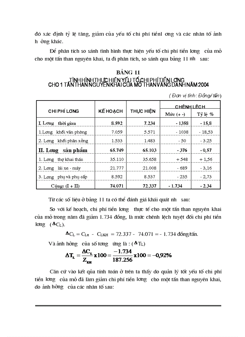 image for page Phân tích giá thành sản phẩm khai thác than nguyên khai mỏ than Vàng Danh