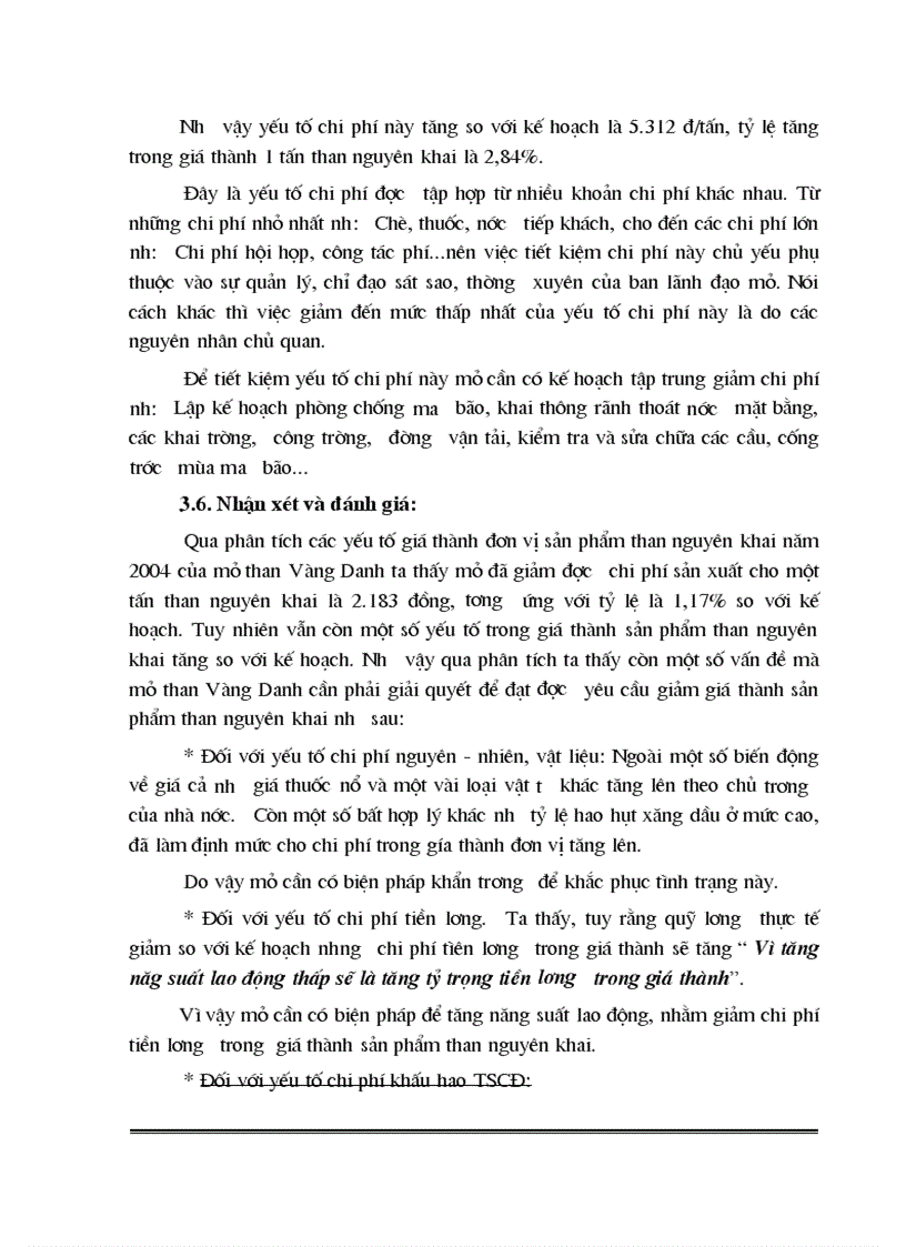 image for page Phân tích giá thành sản phẩm khai thác than nguyên khai mỏ than Vàng Danh