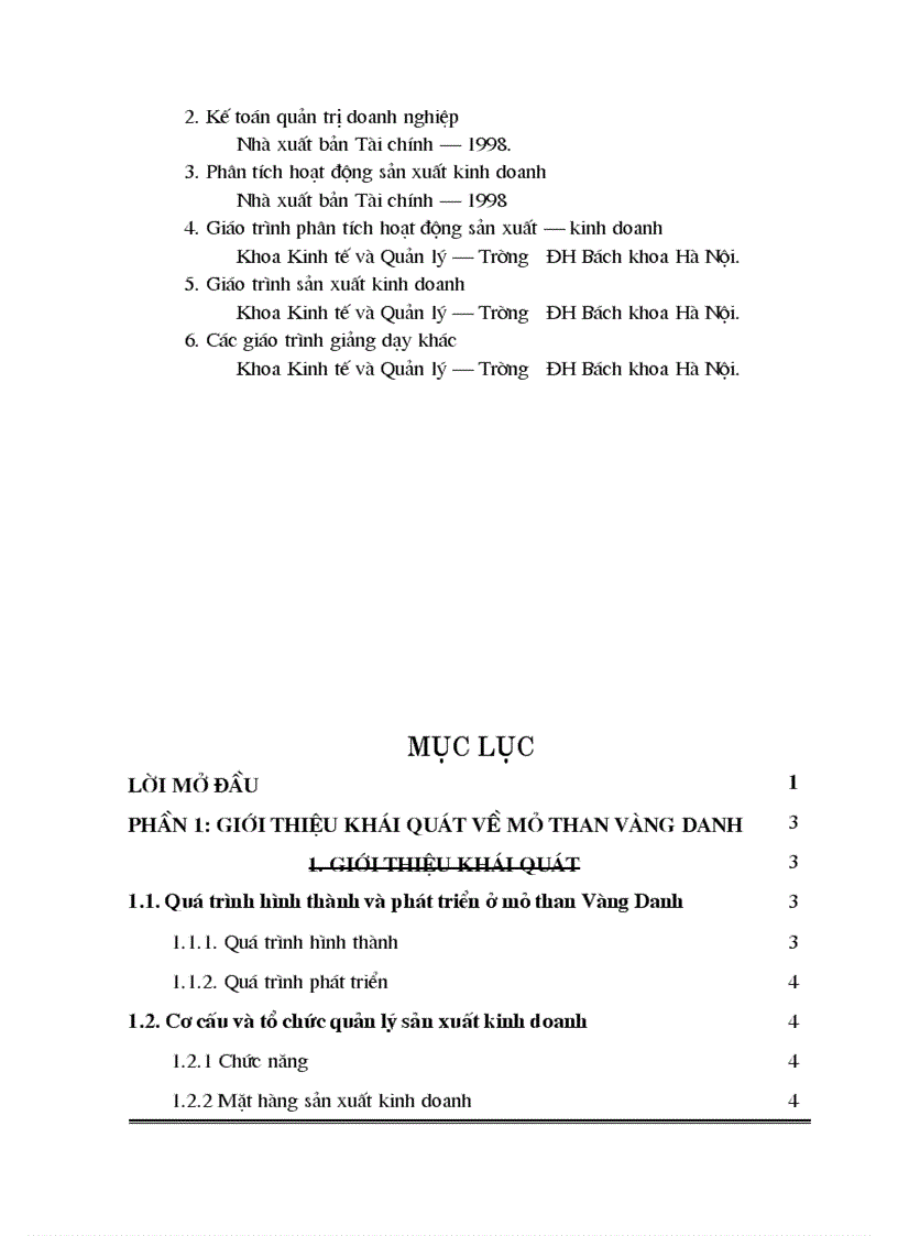 image for page Phân tích giá thành sản phẩm khai thác than nguyên khai mỏ than Vàng Danh