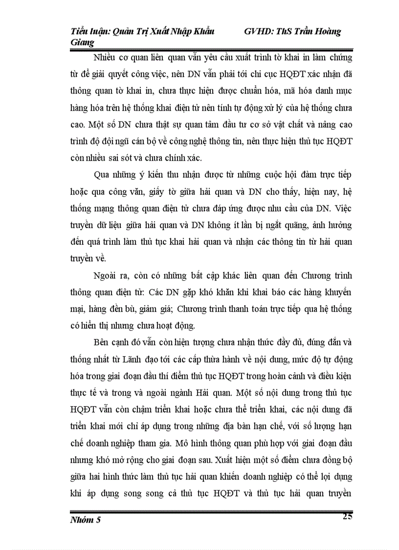 image for page Tiểu luận môn quản trị xuất nhập khẩu đề tài thủ tục thông quan xuất khẩu