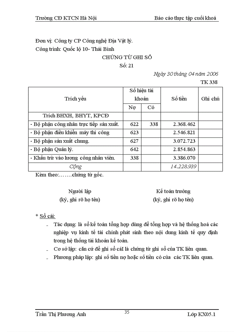 image for page Nghiệp Vụ Chuyên Môn hạch toán kế toán tại Công ty Cổ Phần Công Nghệ Địa Vật Lý