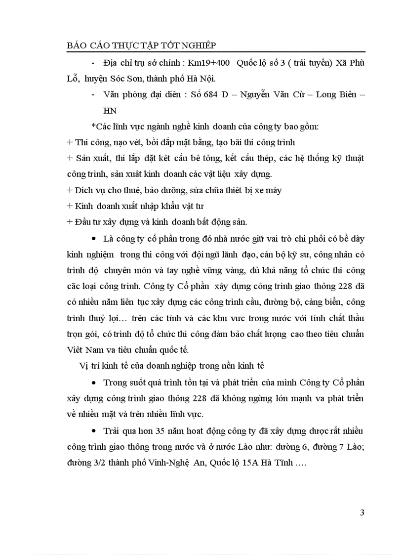 image for page Báo cáo thực tập tại Công ty Cổ phần xây dựng công trình giao thông 228
