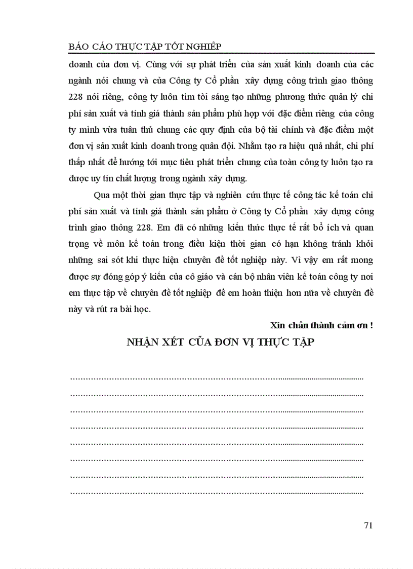 image for page Báo cáo thực tập tại Công ty Cổ phần xây dựng công trình giao thông 228