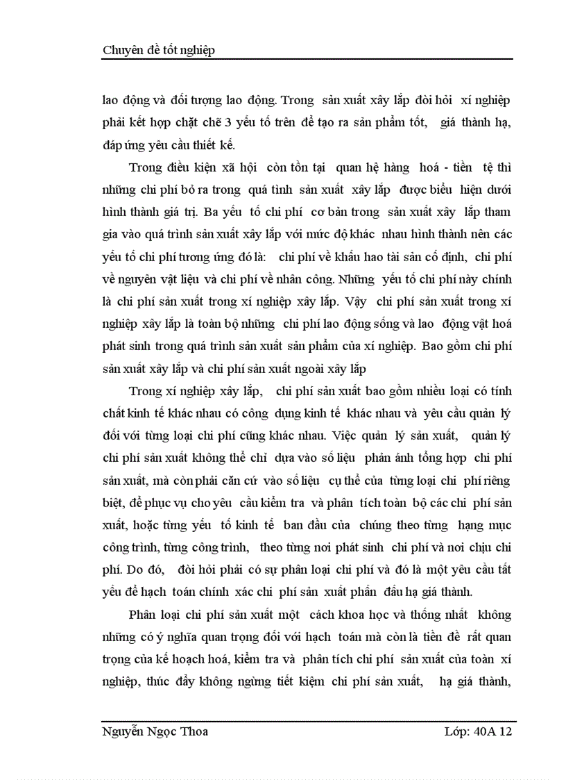 image for page Hoàn thiện hạch toán chi phí sản xuất và tính giá thành sản phẩm tại Xí nghiệp bảo trì và xây lắp cơ điện Hà Nội