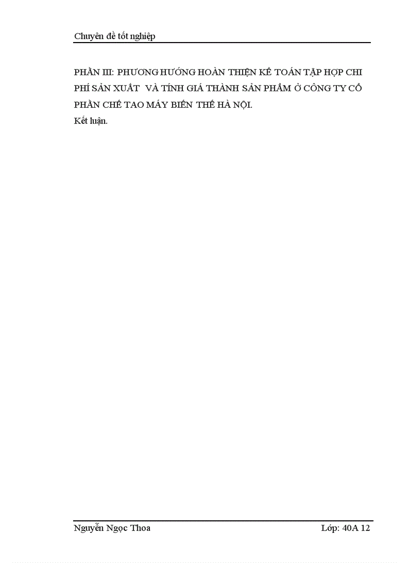 image for page Hoàn thiện hạch toán chi phí sản xuất và tính giá thành sản phẩm tại Xí nghiệp bảo trì và xây lắp cơ điện Hà Nội