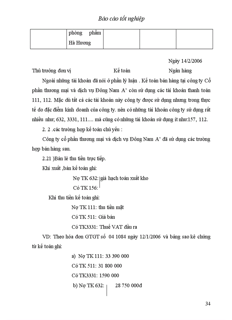 image for page Báo cáo thực tập tại Công ty cổ phần thương mại và dịch vụ kỹ thuật Đông Nam Á