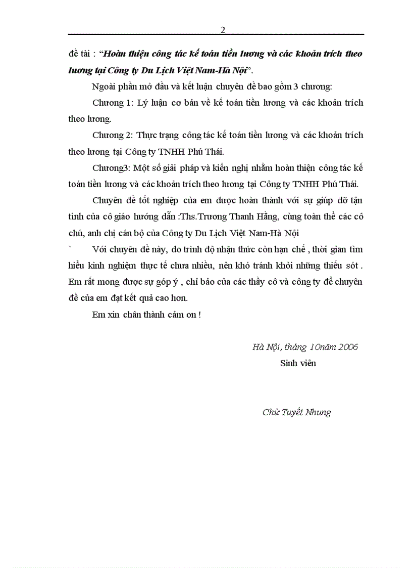 image for page Hoàn thiện công tác kế toán tiền lương và các khoản trích theo lương tại Công ty Du Lịch Việt Nam Hà Nội