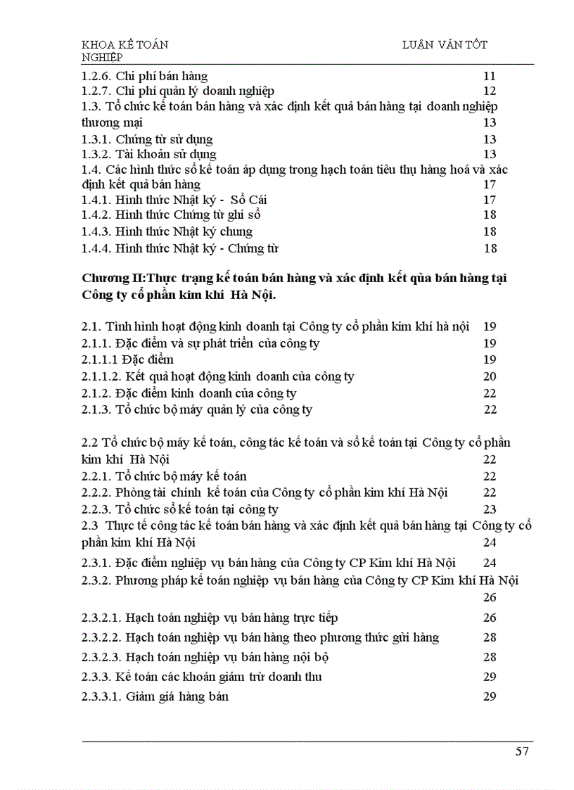 image for page Phương hướng hoàn thiện công tác kế toán bán hàng và xác định kết quả bán hàng tại Công ty cổ phần Kim khí Hà Nội
