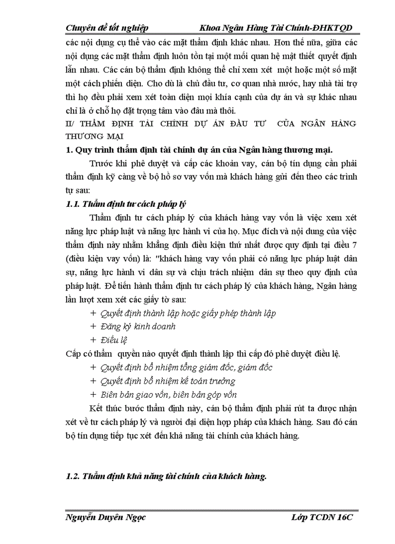 image for page Nâng cao chất lượng thẩm định tài chính dự án cho vay tại Sở giao dịch I Ngân hàng Nông nghiệp và phát triển nông thôn Việt nam