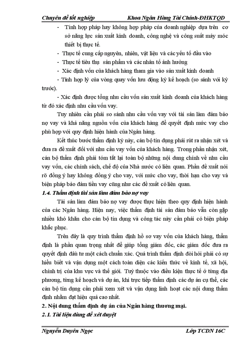 image for page Nâng cao chất lượng thẩm định tài chính dự án cho vay tại Sở giao dịch I Ngân hàng Nông nghiệp và phát triển nông thôn Việt nam