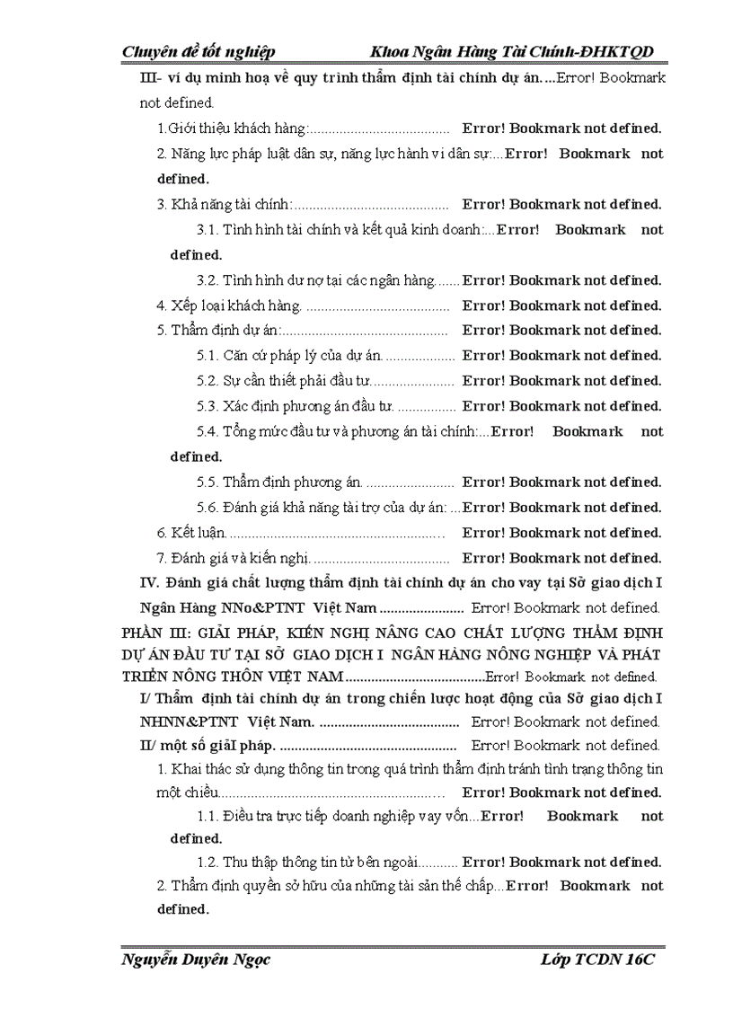 image for page Nâng cao chất lượng thẩm định tài chính dự án cho vay tại Sở giao dịch I Ngân hàng Nông nghiệp và phát triển nông thôn Việt nam
