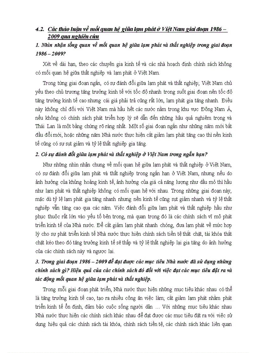 image for page Mối quan hệ giữa lạm phát và thất nghiệp ở Việt Nam giai đoạn 1986 2009