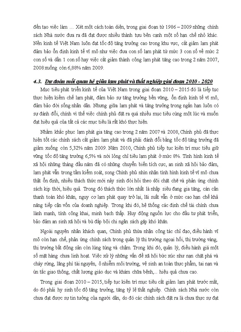 image for page Mối quan hệ giữa lạm phát và thất nghiệp ở Việt Nam giai đoạn 1986 2009